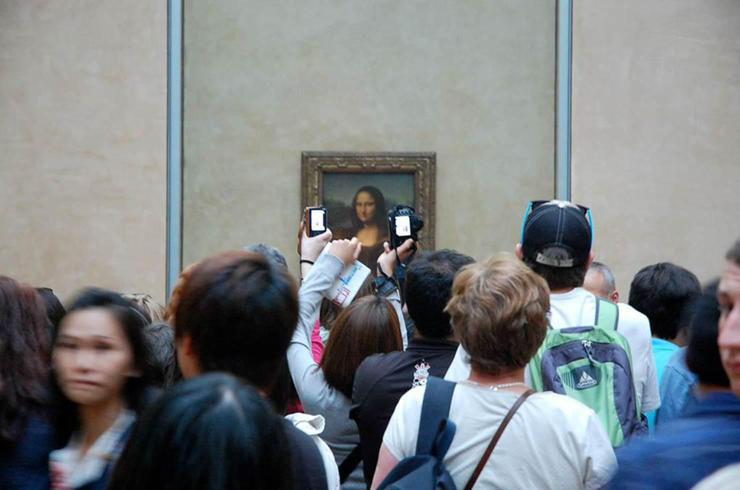 Umschwärmte Mona Lisa