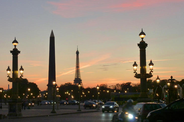 Abendstimmung auf der Place de la Concorde