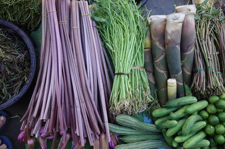 Gemüse auf dem Markt in Kambodscha