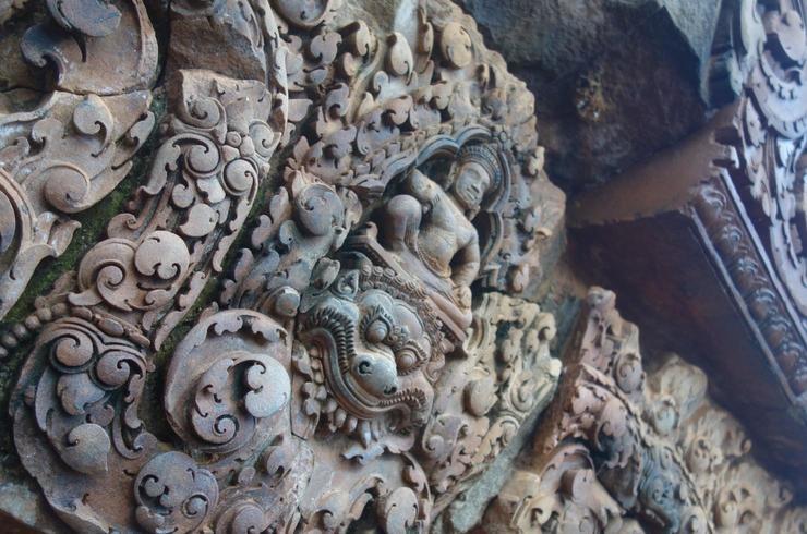 Tempel-Relief in Angkor Wat