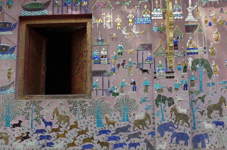 Mosaik aus dem 16. Jh.  im Wat Xieng Thong
