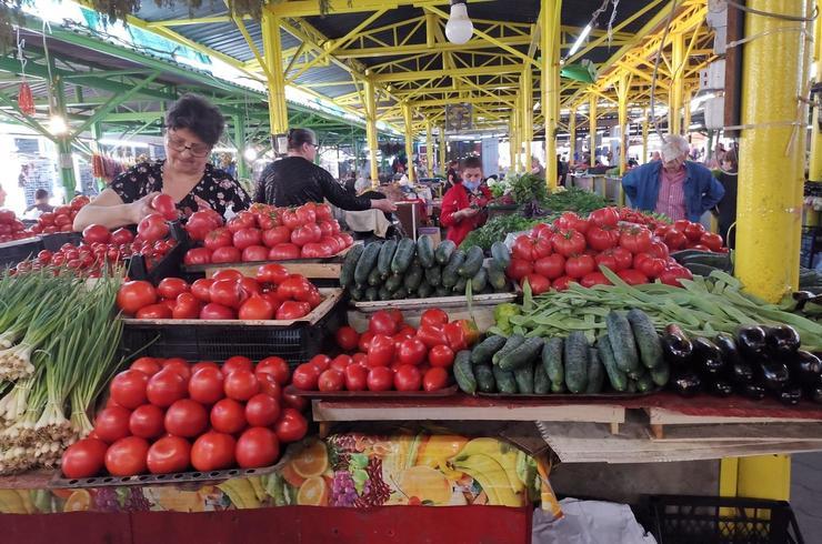 Gemüse auf regionalen Markt