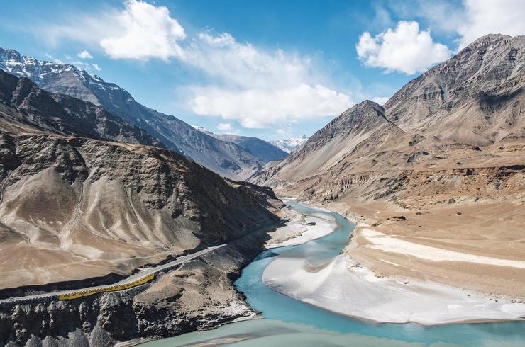 Zusammenfluß von Indus und Zanskar