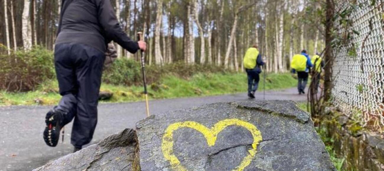 Frau auf dem Jakobsweg. Bild: Evelyn Bader Frau auf dem Jakobsweg. Bild: Evelyn Bader