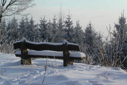 Bank im Schnee; Bild: Birgit Wehnert