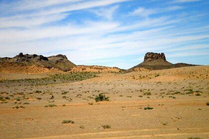 Unterwegs in der Gobi; Bild: Tungaa Galya Unterwegs in der Gobi; Bild: Tungaa Galya